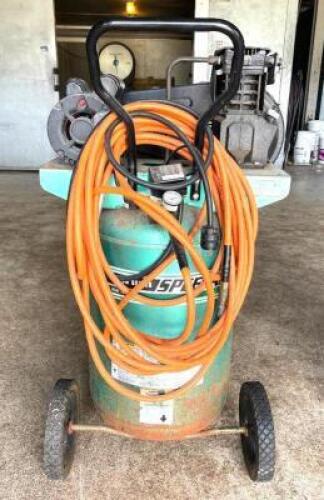 DESCRIPTION: SPEEDAIRE 20 GALLON PORTABLE COMPRESSOR BRAND/MODEL: SPEEDAIRE 4TW29 SIZE: 20 GAL LOCATION: LOADING DOCK QTY: 1