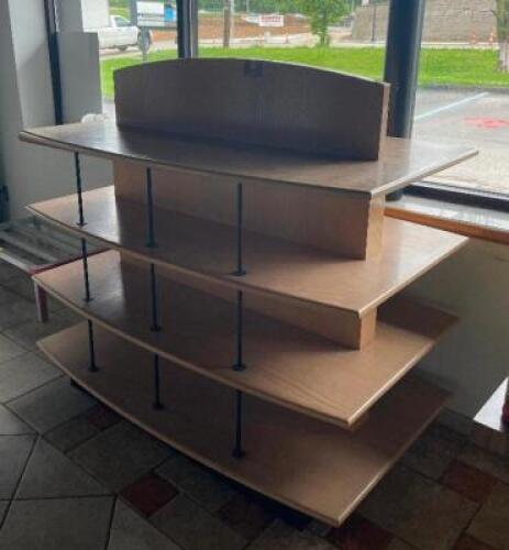 DESCRIPTION: 5 FT. / 4 TIER MERCHANDISE DISPLAY UNIT LOCATION: FRONT QTY: 1