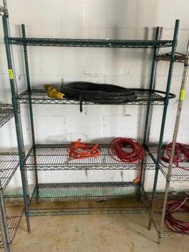 DESCRIPTION: 48" X 24" FOUR TIER WIRE RACK. INFORMATION: NO CONTENTS SIZE: 48" X 24" X 72" LOCATION: WAREHOUSE QTY: 1