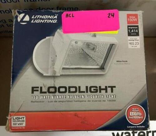 NAME: Lithonia Lighting Wall-Mount Outdoor White Mini Flood Light