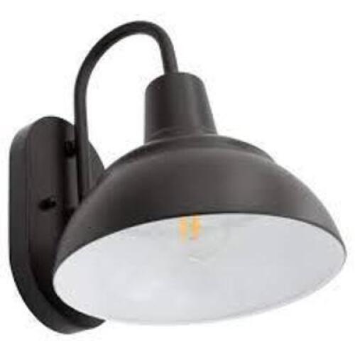 NAME: (2) MAXXIMA 1-Light Brown Integrated LED Outdoor Wall Mount Barn Light Sconce