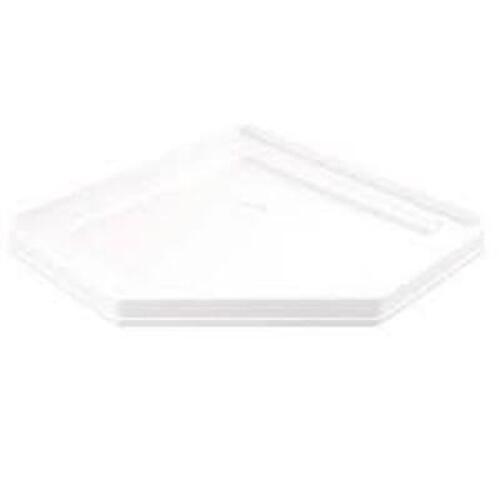 NAME: DELTA Foundations 38 in. L x 38 in. W Corner Shower Pan Base with Corner Drain in White