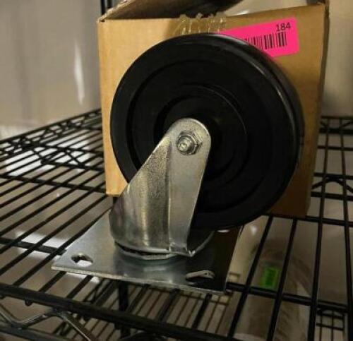 NAME: (4 PACK) INDUSTRIAL 5" PLATED CASTERS
