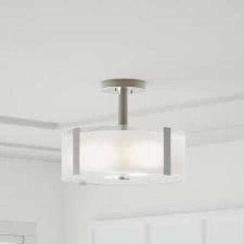 NAME: HOME DECORATORS Home Decorators Collection 3-Light Polished Chrome Semi Flush Mount