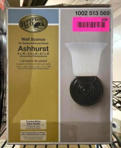 NAME: HAMPTON BAY ASHHURST WALL SCONCE