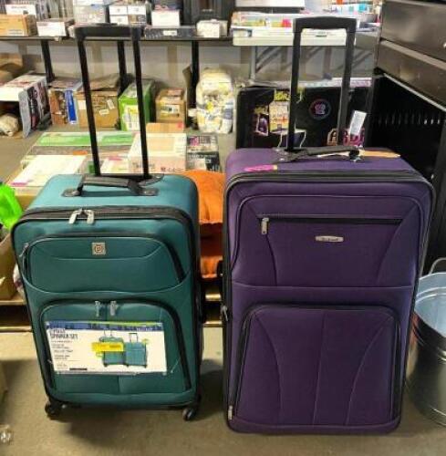 NAME: 2-PIECE LUGGAGE TRAVEL SET (GREEN IS FULL SPINNER)