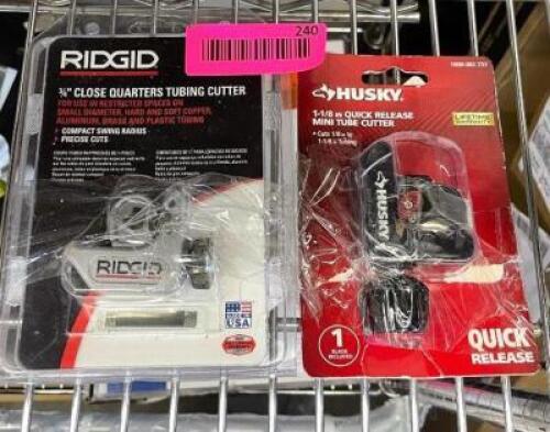 NAME: ASSORTED TOOLS AS SHOWN, HUSKY AND RIDGID