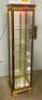 NAME: 14" X 15" X 64" DECORATIVE DISPLAY CASE WITH GLASS SHELVING INSIDE AND LIGHT