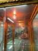 NAME: 14" X 15" X 64" DECORATIVE DISPLAY CASE WITH GLASS SHELVING INSIDE AND LIGHT - 5