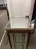 NAME: 14" X 15" X 64" DECORATIVE DISPLAY CASE WITH GLASS SHELVING INSIDE AND LIGHT - 10