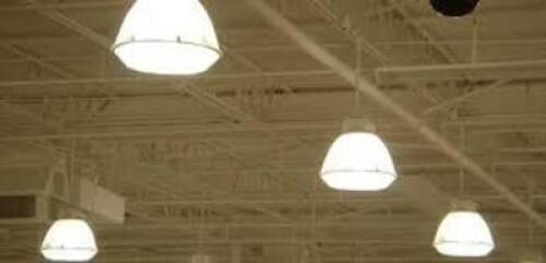 DESCRIPTION:&nbsp;APPROX&nbsp;(15) HIGH BAY INDUSTRIAL LIGHT FIXTURESINFORMATION: IMAGES ARE FOR ILLUSTRATION PURPOSES ONLY AND MAY NOT BE AN EXACT REPRESENTATION OF THE PRODUCTSIZE: MUST COME INSPECTQTY: 15
