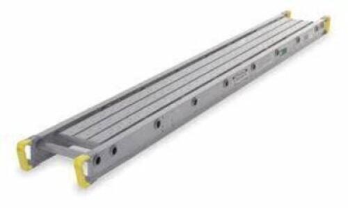 DESCRIPTION: (1) TWO-PERSON SCAFFOLDING STAGE BRAND/MODEL: WERNER #3AZW2 INFORMATION: ALUMINUM RETAIL$: $1320.58 EA SIZE: 20'L 28"W, 6"H QTY: 1
