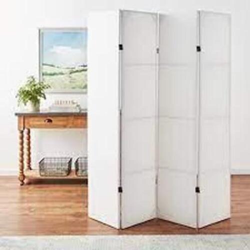DESCRIPTION: (1) CANVAS ROOM DIVIDER BRAND/MODEL: ORIENTAL FURNITURE INFORMATION: WHITE, BLANK CANVAS RETAIL$: $150.00 EA SIZE: 6' QTY: 1