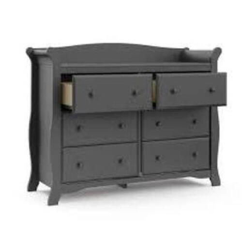DESCRIPTION: (1) 6 DRAWER DRESSER BRAND/MODEL: STORKCRAFT #03556-20G-AY INFORMATION: GRAY RETAIL$: $325.99 EA SIZE: 50"W 40.5"H 17.5"D QTY: 1