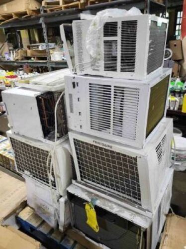 DESCRIPTION: (1) PALLET OF (7) MISC. AIR CONDITIONERSBRAND/MODEL: MULTIPLEINFORMATION:&nbsp;NEEDS WORK, SEE INSPECTIONQTY: 1