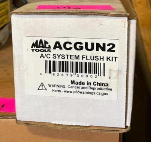 DESCRIPTION: A/C SYSTEM FLUSH KIT BRAND/MODEL: MAC TOOLS QTY: 1