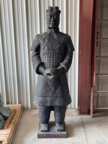 74" FREE STANDING CHINESE TERRACOTTA SOLDIER STATUE