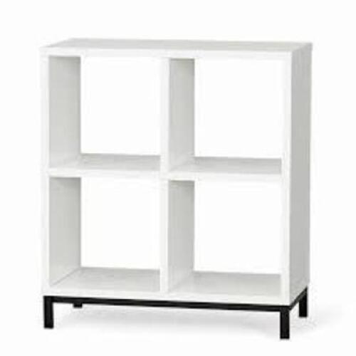 DESCRIPTION: (1) 4-CUBE STORAGE ORGANIZER BRAND/MODEL: BETTER HOMES AND GARDENS #BH17-084-098-08 INFORMATION: WHITE RETAIL$: $70.00 EA SIZE: 29X15X33