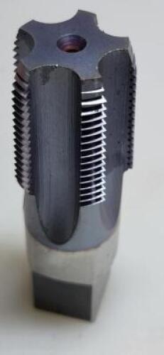 DESCRIPTION: (1) HSS STANDARD FLUTE PIPE TAP BRAND/MODEL: HERTEL 88244611 RETAIL$: 178.75 SIZE: 3/4-14 NPT QTY: 1