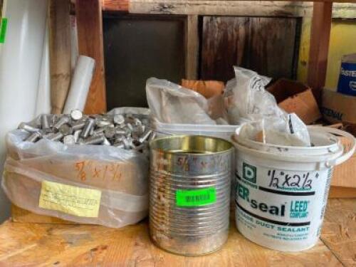 (3) - CONTAINERS/BOXES FILLED WITH ASSORTED HEX CAP BOLTS AND SCREWS