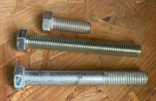 (4) - CONTAINERS/BOXES FILLED WITH ASSORTED HEX CAP BOLTS AND SCREWS