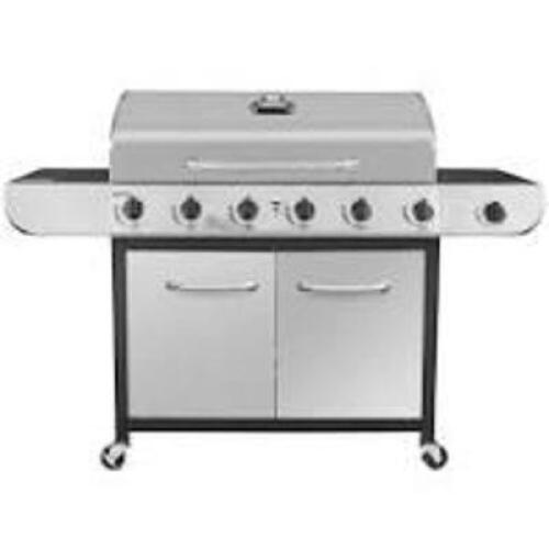 DESCRIPTION (1) CLASSIC 6 BURNER PROPANE GAS GRILL WITH SIDE BURNER BRAND/MODEL ROYAL GOURMET #SG6002 ADDITIONAL INFORMATION RETAILS FOR $340.00 THIS