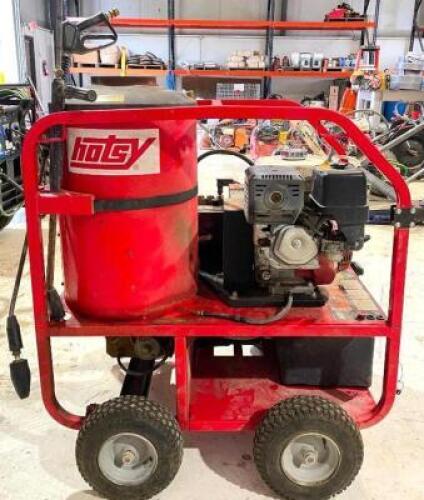 DESCRIPTION: HOTSY 1075BE PROFESSIONAL 3500 PSI GAS PRESSURE WASHER BRAND/MODEL: HOTSY 1075BE INFORMATION: HOURS: 229.4 LOCATION: WAREHOUSE QTY: 1