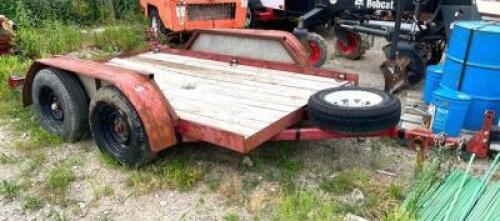 DESCRIPTION: 10' TANDEM AXLE TRAILER BRAND/MODEL: HOMEMADE TRAILER ID: DRXMVB-000337510 SIZE: 10' X 6' LOCATION: BACK LOT QTY: 1