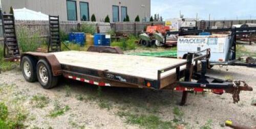 DESCRIPTION: 2008 LOAD TRAIL 20' TANDEM AXLE TRAILER W/ FOLD UP RAMPS BRAND/MODEL: LOAD TRAIL BC20 INFORMATION: EQUIPED WITH HOPKINS TRAILER BREAKAWAY