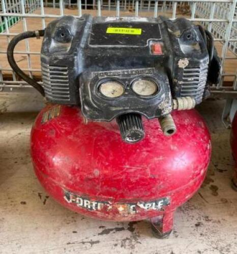 DESCRIPTION: 6 GALLON 150 PSI PORTABLE COMPRESSOR BRAND/MODEL: PORTER CABLE QTY: 1