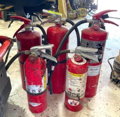 DESCRIPTION: (5) ASSORTED FIRE EXTINGUISHERS QTY: 5
