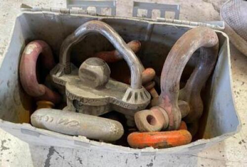 DESCRIPTION: ASSORTED BOLT SHACKLES AND CLEVIS QTY: 1