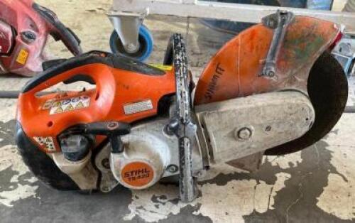 DESCRIPTION: CUTQUIK 14" GAS CUT-OFF SAW BRAND/MODEL: STIHL TS420 QTY: 1