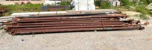 DESCRIPTION: 14FT TO 23FT ADJUSTABLE PIPE BRACES SIZE: 14'-6" TO 23-6" LOCATION: BACK LOT QTY: 1