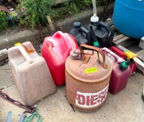 DESCRIPTION: ASSORTED FUEL TANKS AS SHOWN LOCATION: BACK LOT QTY: 1