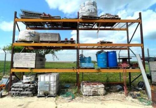 DESCRIPTION: (2) SECTIONS OF 12' X 15' PALLET RACKING INFORMATION: TEARDROP STYLE RACKING, INCLUDES: (3) UPRIGHTS & (15) CROSSBEAMS LOCATION: BACK LOT