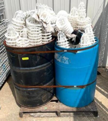 DESCRIPTION: (2) BARRELS OF RE-BAR CONCRETE CHAIRS LOCATION: BACK LOT QTY: 2