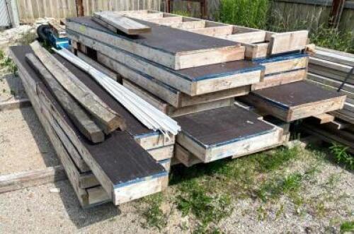 DESCRIPTION: VARIOUS SIZE WOODEN CONCRETE FORMS AS SHOWN LOCATION: BACK LOT QTY: 1