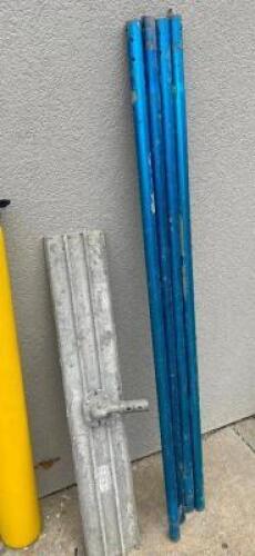 DESCRIPTION: 48" CONCRETE FLOAT W/ (4) 72" ALUMINUM EXTENSION POLES. LOCATION SHOP QTY: 1
