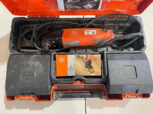 DESCRIPTION: FEIN OSCILLATING POWER TOOL W/ CASE. BRAND / MODEL: FMM250Q LOCATION SHOP QTY: 1