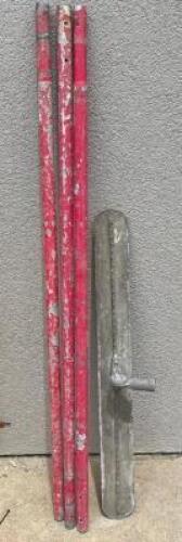 DESCRIPTION: 48" CONCRETE FLOAT W/ (3) 72" ALUMINUM EXTENSION POLES. BRAND / MODEL: THE ELIMINATOR LOCATION SHOP QTY: 1