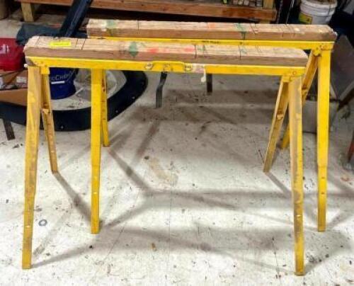 DESCRIPTION: (2) METAL SAWHORSES QTY: 2