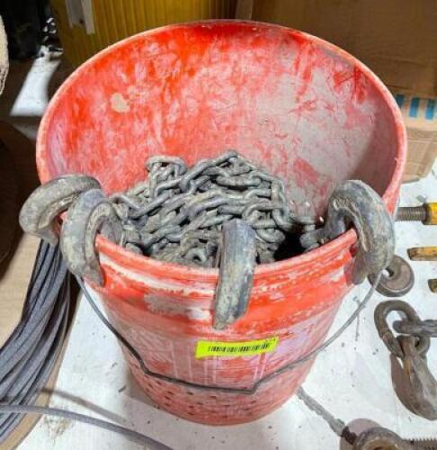 DESCRIPTION: (2) TOW CHAINS SIZE: APPRX. 10' QTY: 2