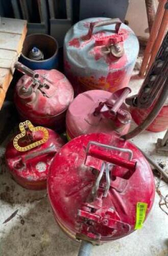 DESCRIPTION: (5) ASSORTED GAS CANS QTY: 5