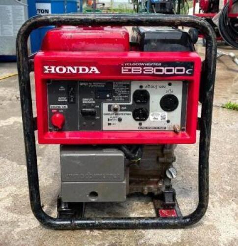 DESCRIPTION: HONDA EB3000C PORTABLE GENERATOR-3,000 WATTS BRAND/MODEL: HONDA EB3000C LOCATION: WAREHOUSE QTY: 1