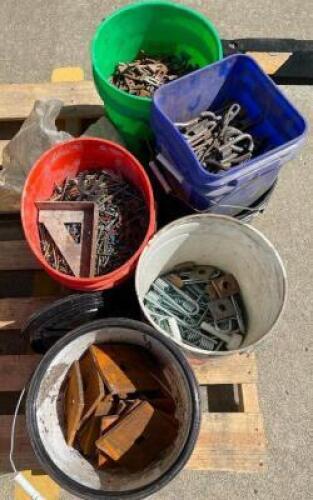 DESCRIPTION: (5) - BUCKETS OF ASSORTED MOUNTING AND SPRING HARDWARE ADDITIONAL INFORMATION: SEE PHOTOS FOR CONTENTS. THIS LOT IS: SOLD BY THE PIECE QT