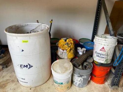 DESCRIPTION: LARGE ASSORTMENT OF MISC. HARDWARE AND WORK BUCKETS ADDITIONAL INFORMATION: SOLD AS SET. THIS LOT IS: ONE MONEY QTY: 1