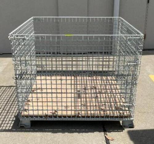 DESCRIPTION: 49" GLOBAL INDUSTRIAL 4000 LBS. CAPACITY FOLDING WIRE CONTAINER BRAND / MODEL: GLOBAL INDUSTRIAL ADDITIONAL INFORMATION: ASSORTED POWER T