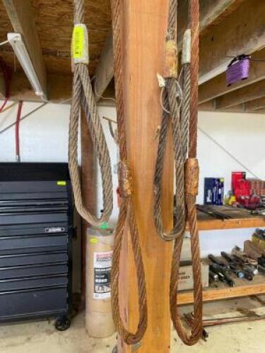 DESCRIPTION: (2) - METAL SLING CABLES THIS LOT IS: SOLD BY THE PIECE QTY: 2