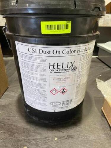 DESCRIPTION: 5 GALLONS OF CSI DUST ON COLOR HARDENER BRAND / MODEL: HELIX BRIGHT WHITE LOCATION SHOP QTY: 1